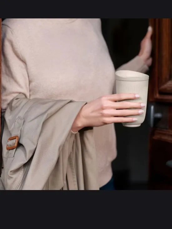 Nespresso Loop Mug Set - Brown Ribbed Design - Picture 3 of 4